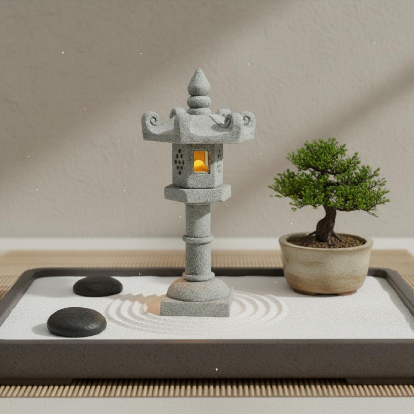 Miniature Stone Lantern Antiqu – Bonsai Garden Gift Bewertung und Preis