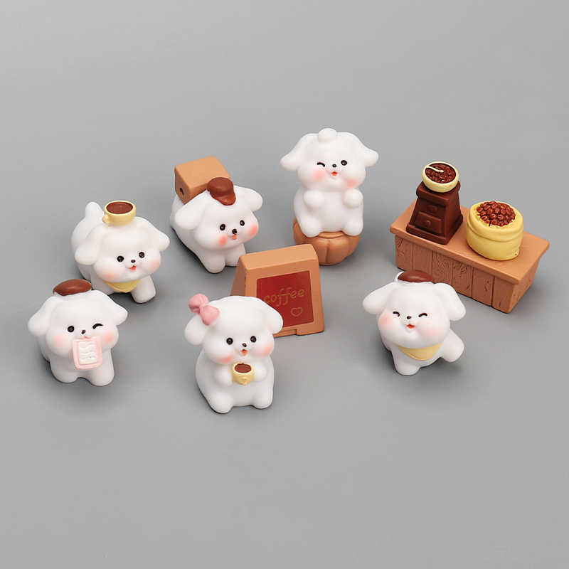 6-11PCS Cartoon White Dog Fami – Bonsai Garden Gift Bewertung und Preis