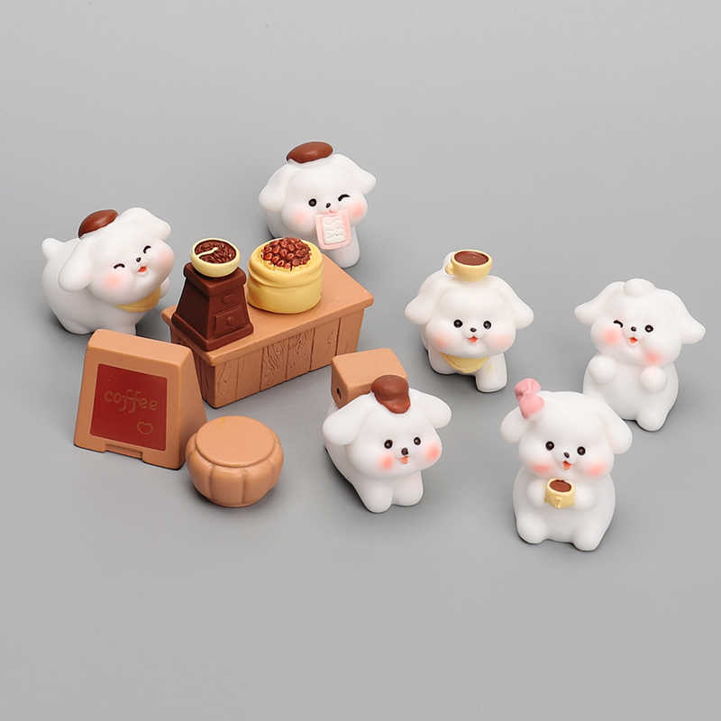 6-11PCS Cartoon White Dog Fami – Bonsai Garden Gift Bewertung und Preis
