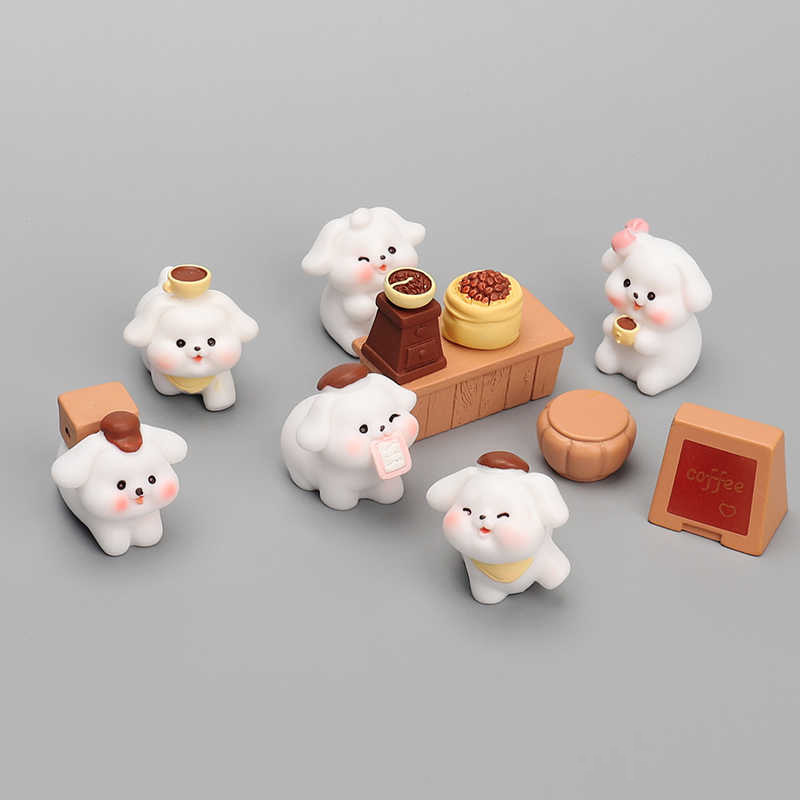 6-11PCS Cartoon White Dog Fami – Bonsai Garden Gift Bewertung und Preis