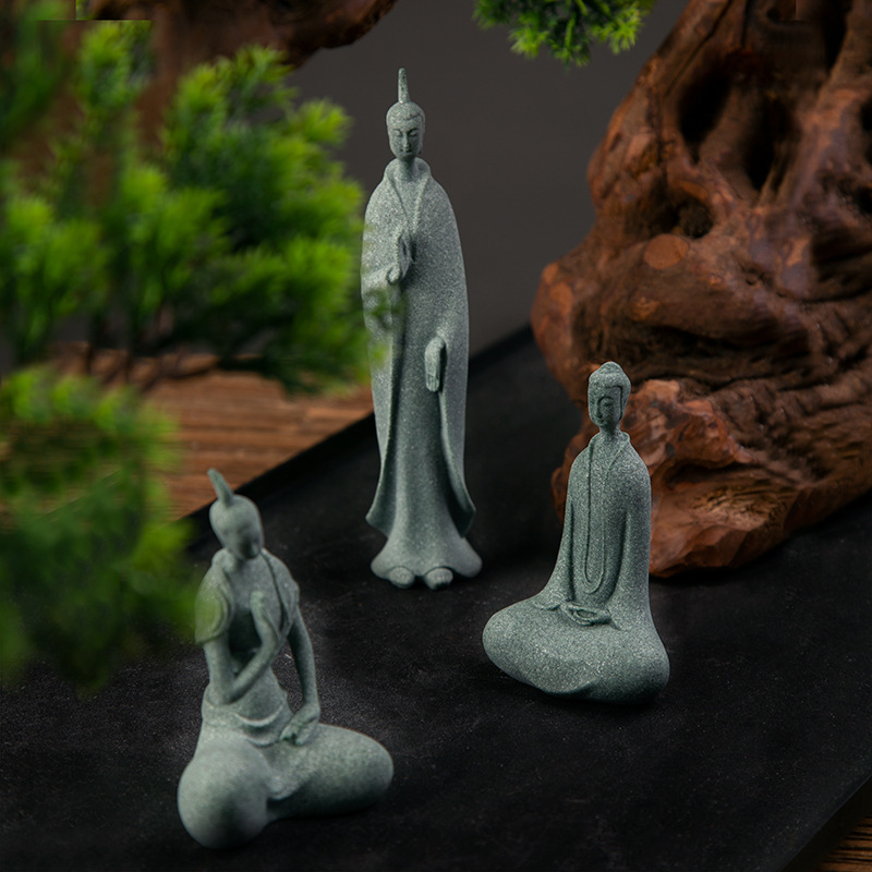 Mini Buddhist Monks Figurines  – Bonsai Garden Zen Bewertung und Preis