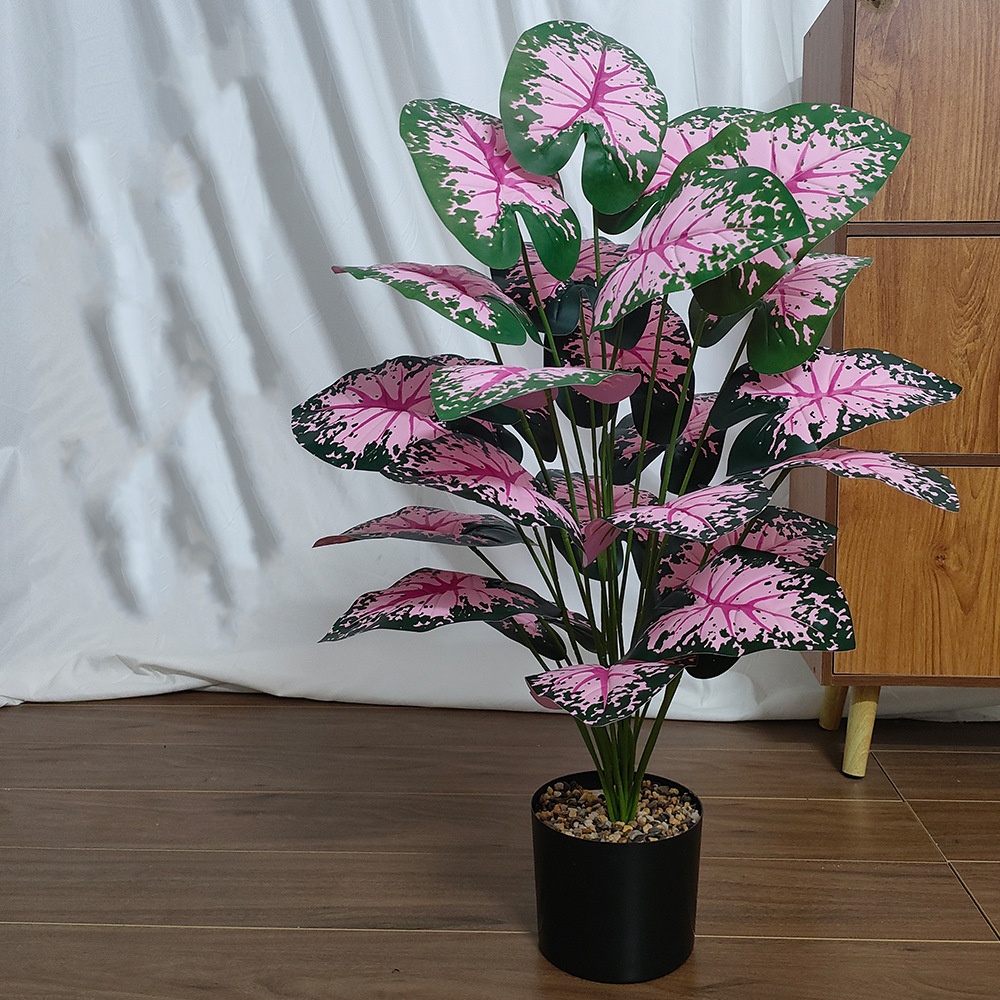 Pink Leaf Potted Plants Fake A – Bonsai Garden Zen Bewertung und Preis