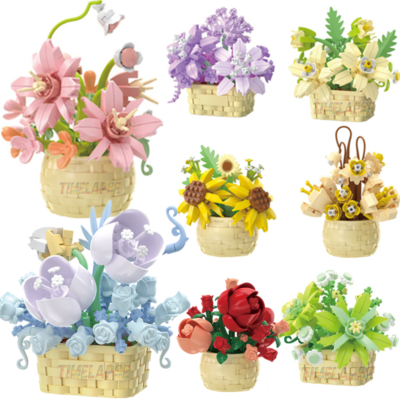 DIY MOC Potted Rose Sunflower  – Bonsai Garden Experts Bewertung und Preis