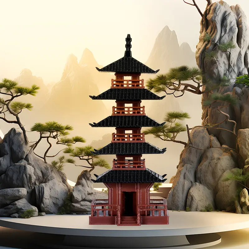🛒1Pc Mini Pagoda Statue Chines – Bonsai Garden Zen Bewertung und Preis
