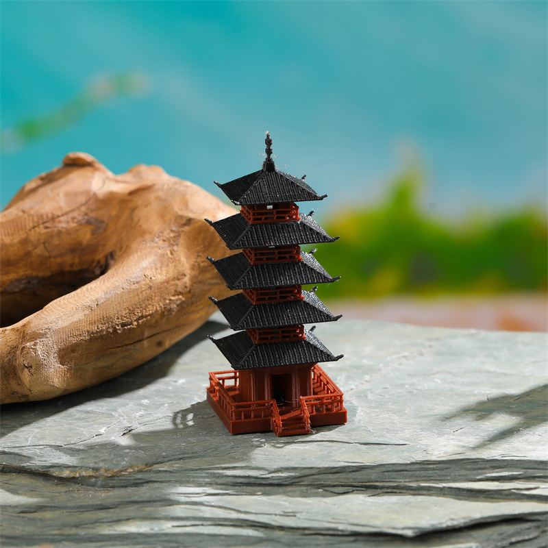 🛒1Pc Mini Pagoda Statue Chines – Bonsai Garden Zen Bewertung und Preis